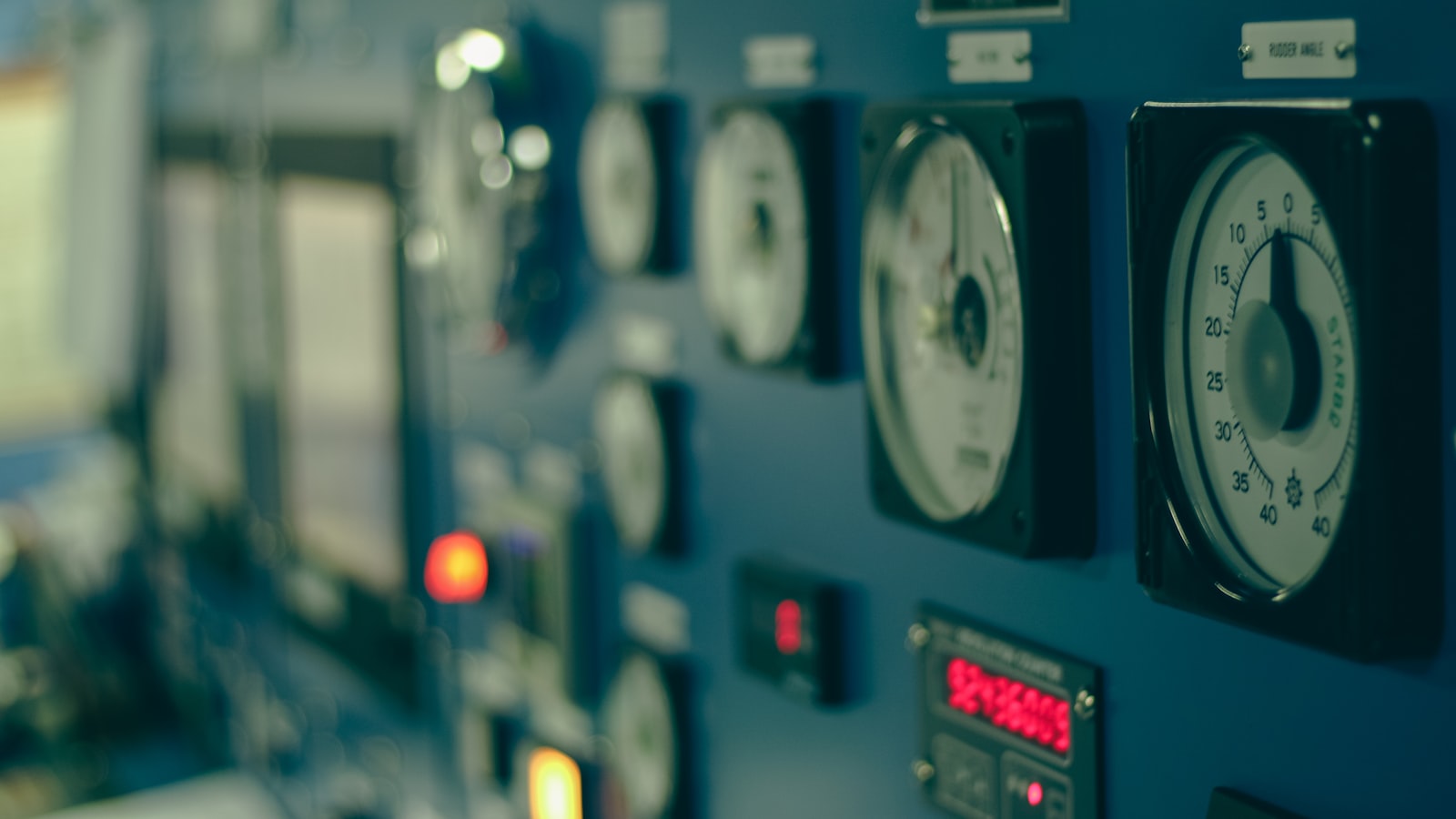 Close-up of a control panel